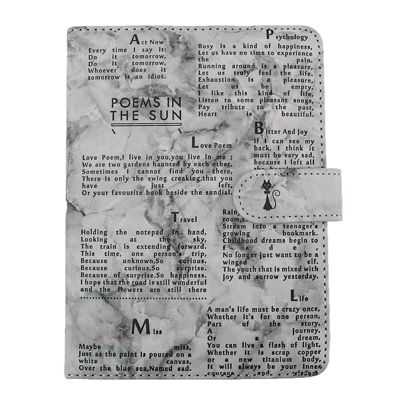 

Retro Stationery Leather Handbook Cartoon Color Illustration Cute Diary Notebook