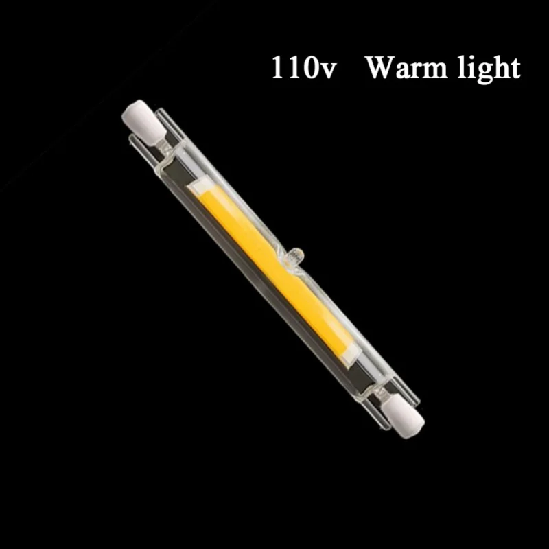 110V118mm10W 78 мм/118 мм R7S светодиодный COB лампа освещения галогенная 360 градусов угол луча для работы, безопасности, ландшафтного освещения Двусторонняя база - Испускаемый цвет: 110V118mm10W