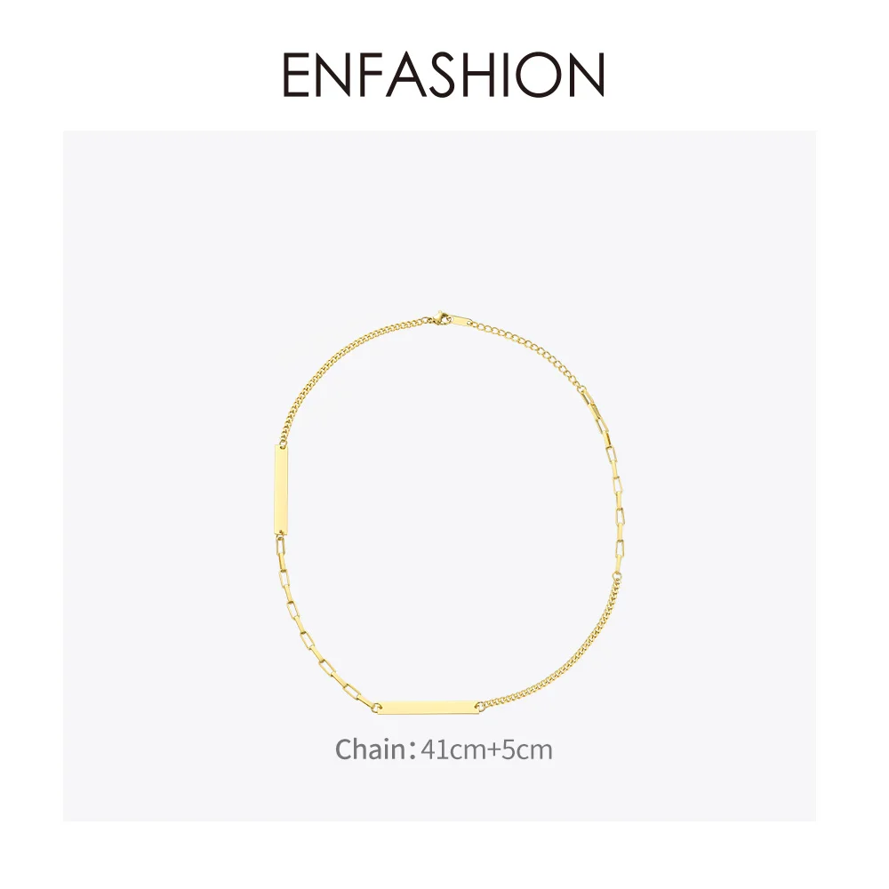 ENFASHION персонализированное выгравированное название колье ожерелье для женщин из нержавеющей стали на заказ ожерелье с подвеской Femme Ювелирные изделия Подарки P193020
