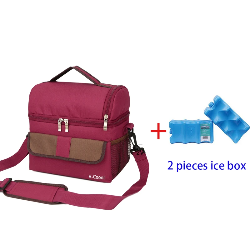 wine and ice box V-Coool 2-Слои детская утепленная бутылка сумки Теплые термо-держатель для кормления Еда хранения мессенджеры молока Термальность сумка DBE - Цвет: wine and ice box