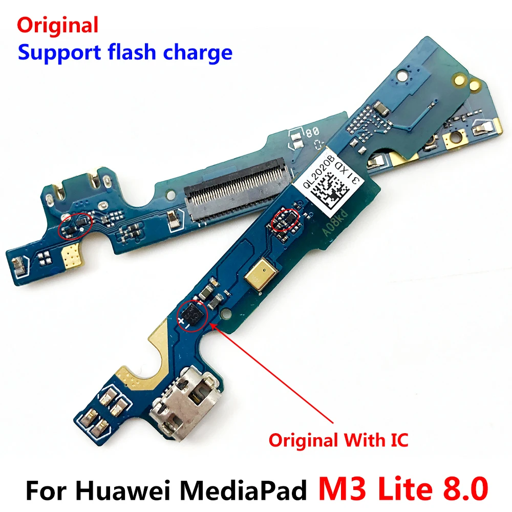 

Original New USB Charging Board Flex Cable For Huawei MediaPad M3 Lite 8 8.0 CPN-W09 CPN-AL00 CPN Charging Board Connector Port