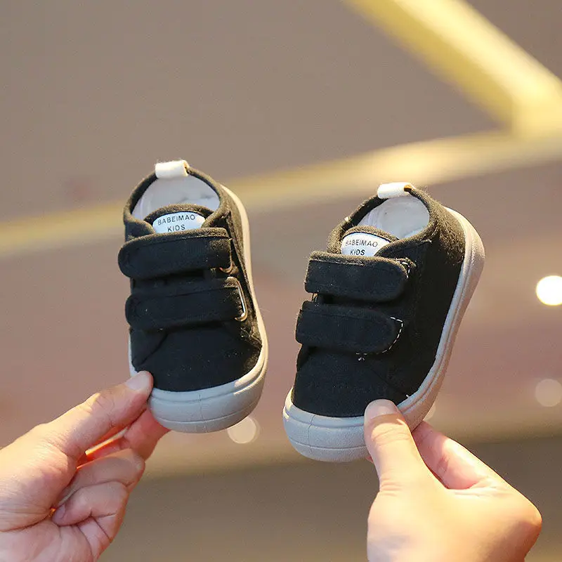 

2022 Girl Boy Velcro Fashion Sneakers Toddler/Little/Kids Flatform Trainers Children Casual Sport Shoes Comfortable Canvas Shoes