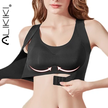 

Women Bra Posture Corrector Bralette Front Closure Bras Fitness Vest Push Up Bra Female Brassiere Underwear Cross Back Tank Tops