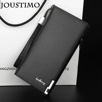 

2020 Men Long Wallets Multifunction Zipper Clutch Purses High Quality PU Leather Card Holder Men Business Money Clips Coins Bag