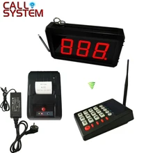 Queue Management System 3-digit number display with number ticket printer 2 3 alphanumeric display receiver host 433mhz with touch screen voice broadcast for restaurant ordering system queue management