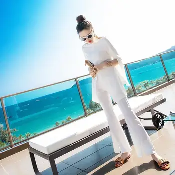 

2020 Spring 2 Piece Set Women Blazer And Pants Set Female Coat Temperament White Sexy Chick Suit Office Set Two Pieces Outfits