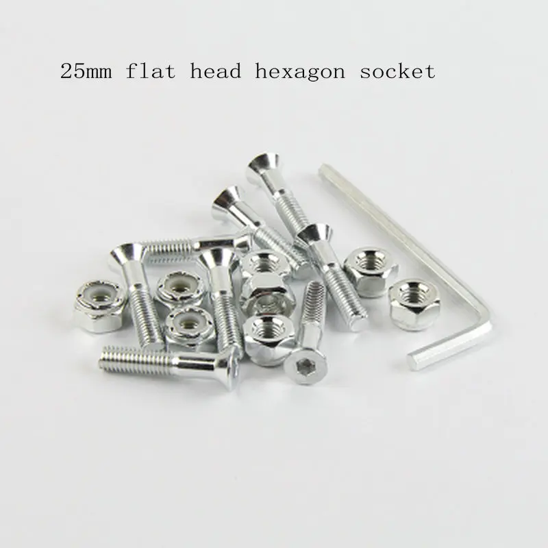 Double Warped Skateboard Bridge Screw Plate Screw Support Screw Threading 4-wheel Long Board Surfboard Electric Skateboard