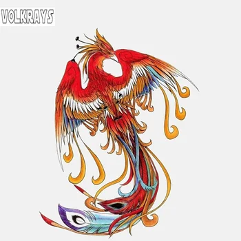 

Volkrays Personality Car Sticker Beautiful Phoenix Flying Wings PVC Window Accessories Reflective PVC Decal for Vw Gti,16cm*12cm