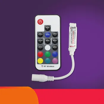 

RGB light with led controller RF wireless remote control 5050 colorful light bar module switch dimmer