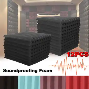 

4 Color 12 Pcs Soundproofing Foam Acoustic Foam Sound Treatment Room Studio KTV Windows Sealing Strips Absorption Foam