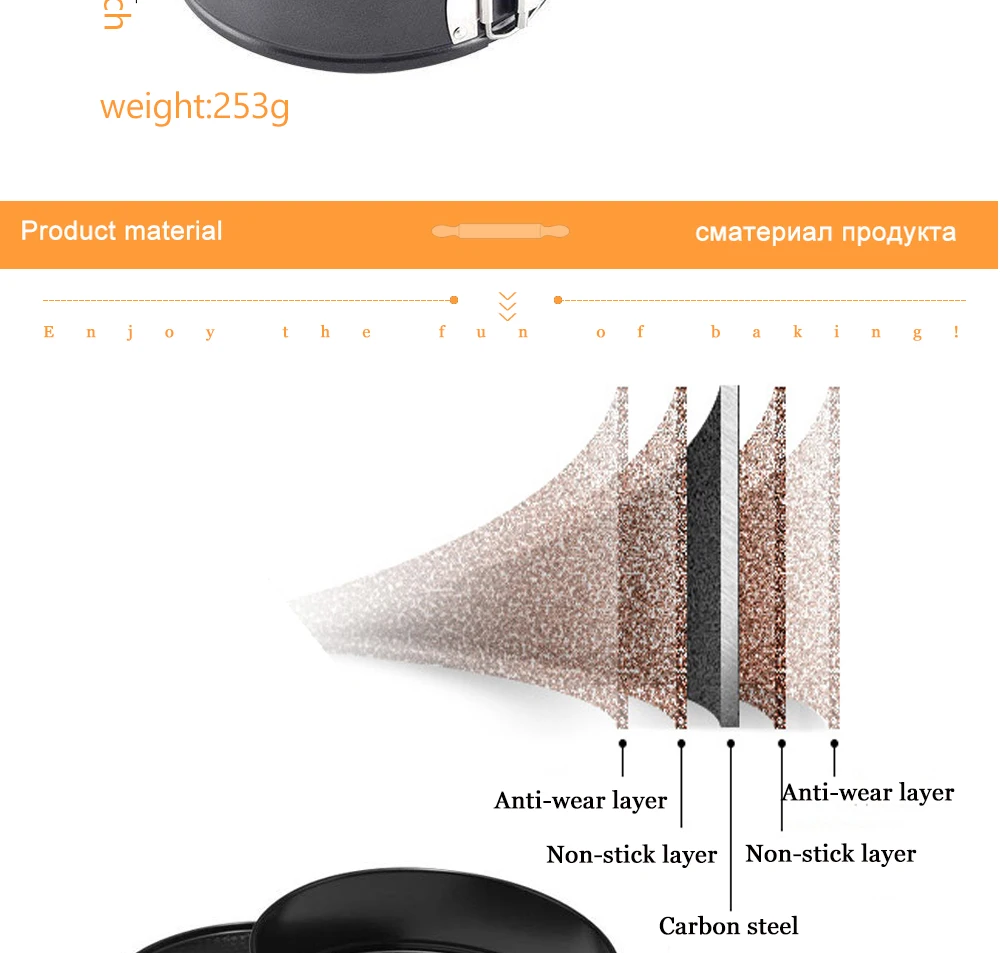 Non-Stick Round Cheesecake Pan With Parchment Paper Liners 4/7/9 Inch Springform Cake Pan With Removable Bottom              086