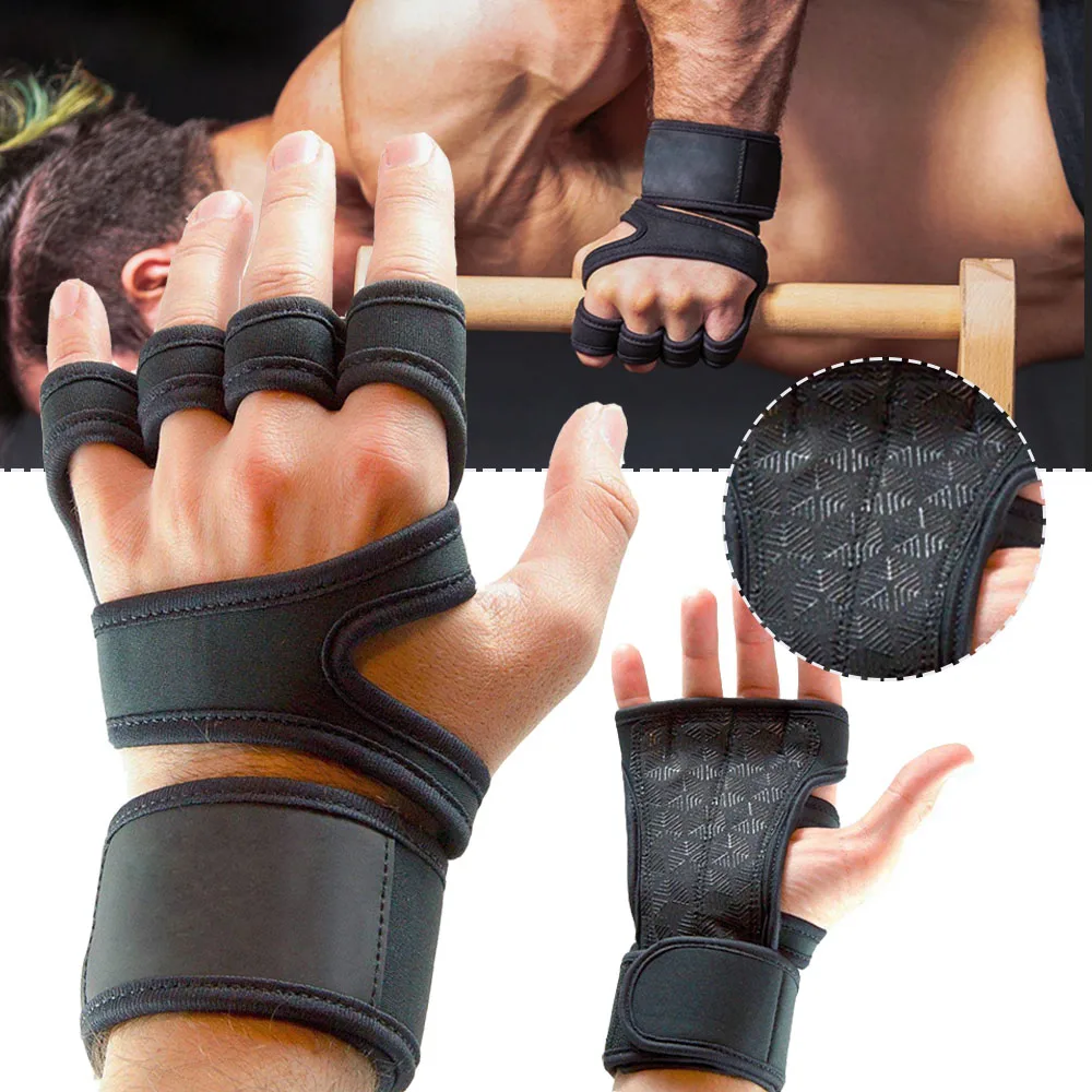 Guantes Gym Deporte Gimnasio Mujer Hombre Crossfit Negro L