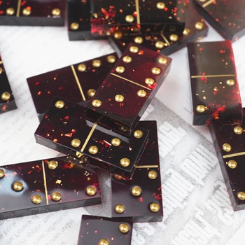 

Crystal Epoxy Resin Game Mold DIY Making Tools Dominoes Casting Silicone Mould Y3NE