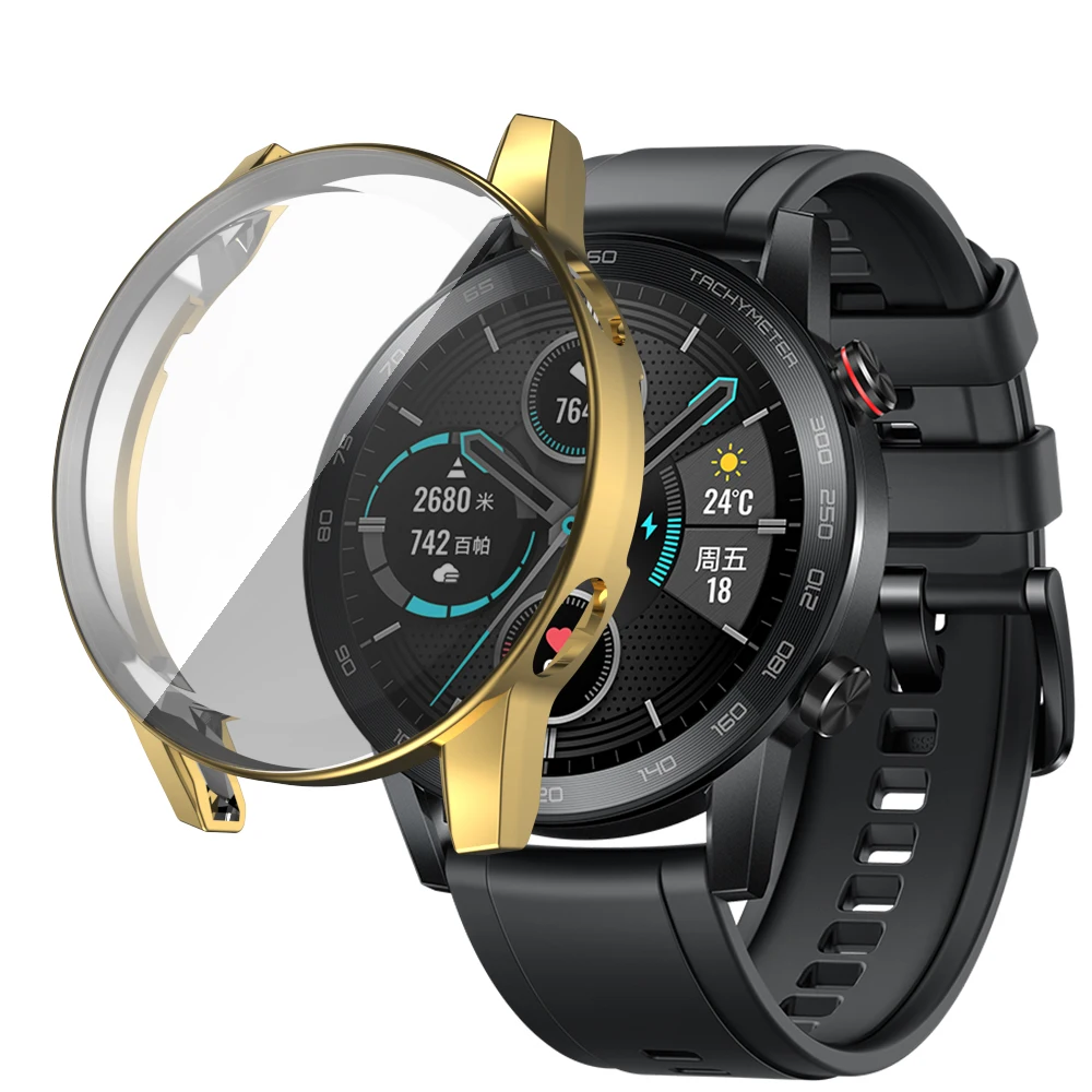 Durable TPU Protective Shell Case with Screen Protector for Huawei Honor Magic Watch2 46mm – Premium Watch Accessory