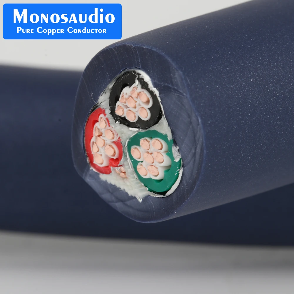 Monosaudio P902 99.998% reinem kupfer power kabel wichtigsten netzkabel AC kabel linie Powerflux Interconnect kabel Isolation Power kabel
