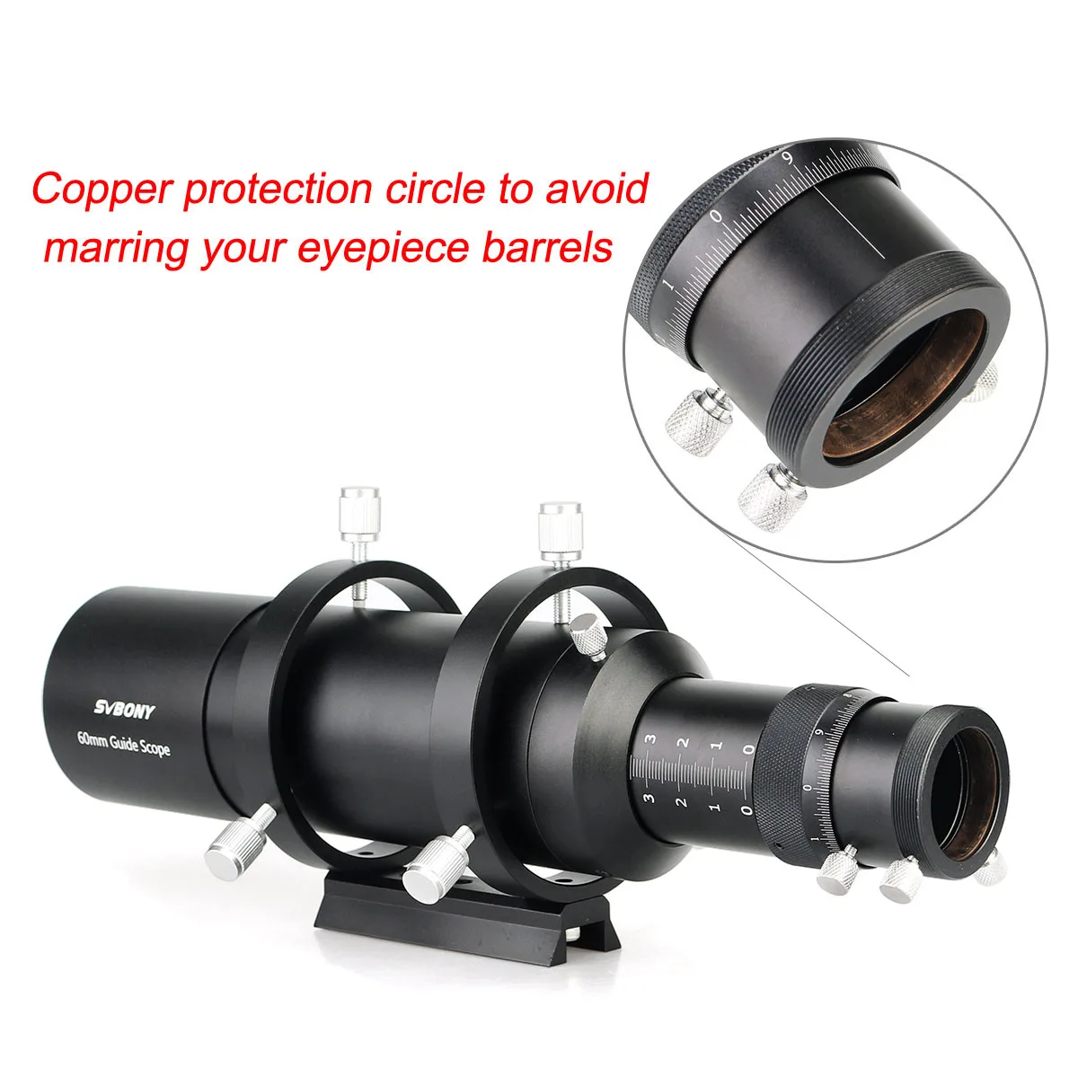 SVBONY Telescope Guide Scope 50mm/190 ,60mm/240mm,Compact Deluxe Guide Scope w/1.25