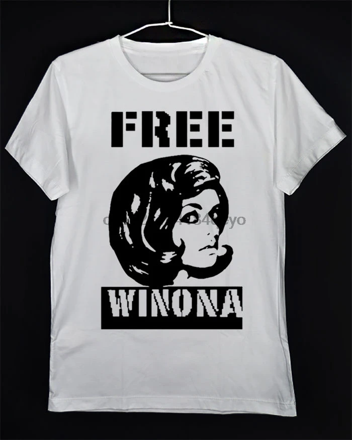 Free Winona Ryder A Season Of Free Actress Winona Laura Horowitz White T Shirt T Shirts Aliexpress