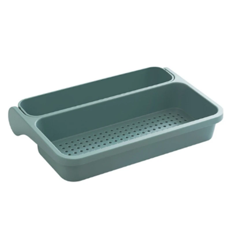 Portable Folding Kitchen Organizer Dish Vegetables Drain Rack Tray Drainer Drying Rack Sink Basket Sponge Holder Home Storage