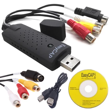 

EasyCAP USB Video Capture Card Adapter TV DVD VHS Captura de v deo Card Audio AV for Computer/CCTV Camera USB 2.0 EasyCAP DC60