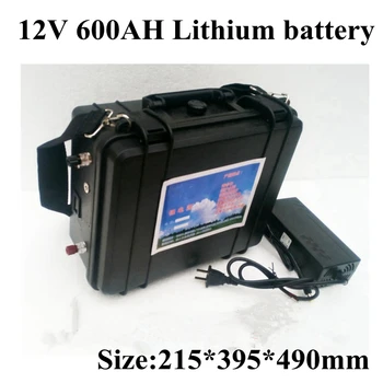 

Rechargeable 12V 600Ah Lithium Li Ion Battery Pack with BMS for Emergency System Solar System Emergeny Storage+10A Charger