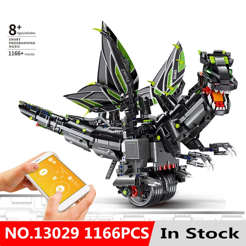 

Technic blocks Series App Voice Control Toys With Music Mech Dragon Set Building Blocks technic Bricks Programming Kids Toys