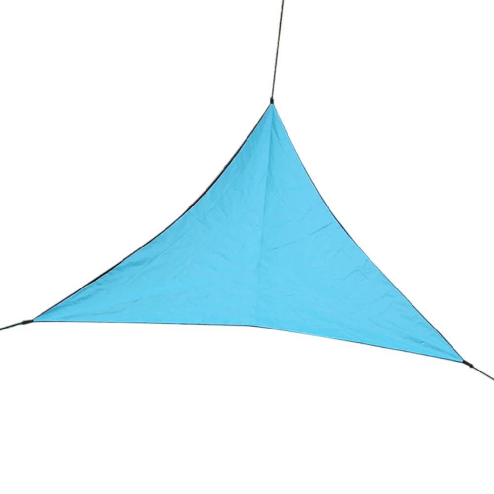 Outdoor Triangular Sunshade Sail Shelter Water-resistant Patio Cover Canopy UV Protection Shade Cloth - Цвет: Sky blue size 2