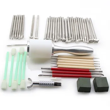 

Leather Craft Clouds Flower Pattern Stamping for Leathercraft Work Tools Metal Cutter Rotary Carving Knife Nylon Hammer