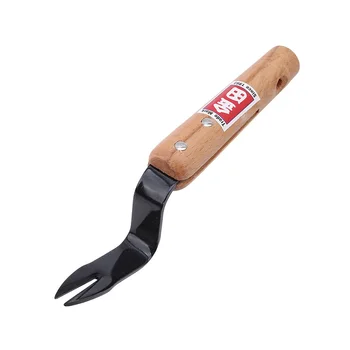 

Manual Weeder Fork Wood Handle Garden Transplanting Digging Tools Garden Tool Gardening Weeding Tool