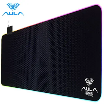 

A F-X5 Gaming Mouse Pad RGB Mouse Pad Gamer Computer Anti-slip Natural Rubber Extra Large Mousepad LED Mice Mat For CS LOL