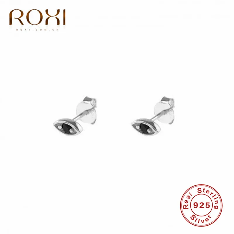 ROXI новые модные ювелирные изделия мини серьги-гвоздики для глаз для женщин Подарки счастливые сглаз серьги-гвоздики серьги из стерлингового серебра 925 пробы