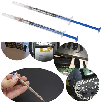 

0.2ML 0.7ML Silver Conductive Adhesive Glue Wire Electrically Conduction Paste Electrical Paint for PCB Board DIY