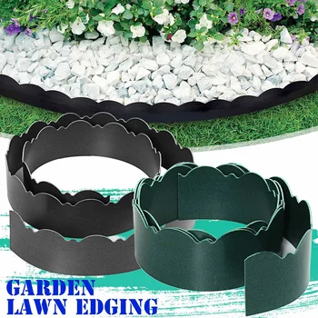 

3/6m Flexible Plastic Landscape Garden Grass Lawn Edging Project Kit Border landscape edging Easy Install Insert 2 Colors