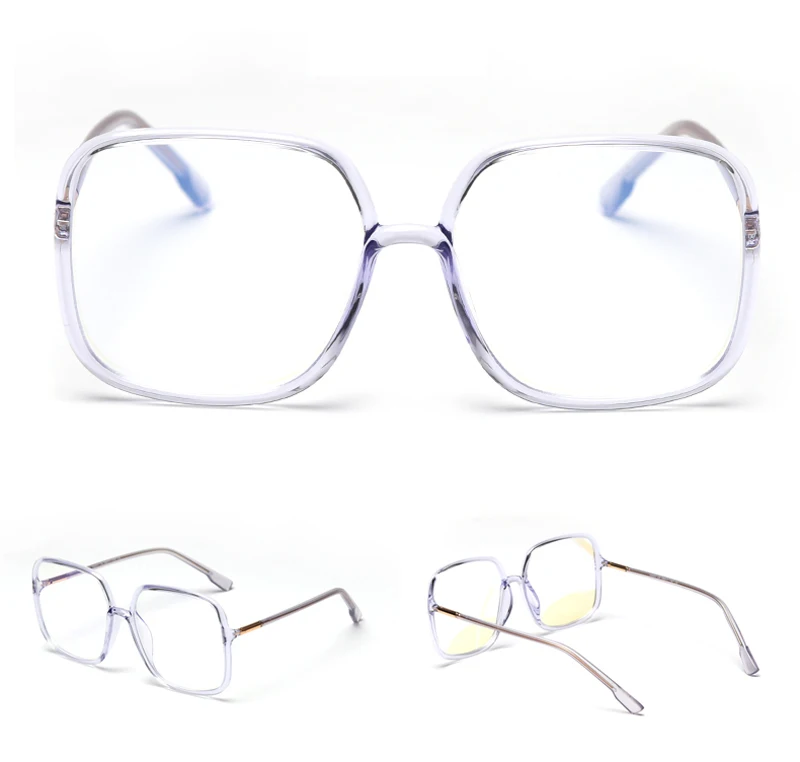 Peekaboo черные TR90 большие очки Квадратные женские прозрачные линзы мужские ретро оптические очки прозрачные зеленые аксессуары