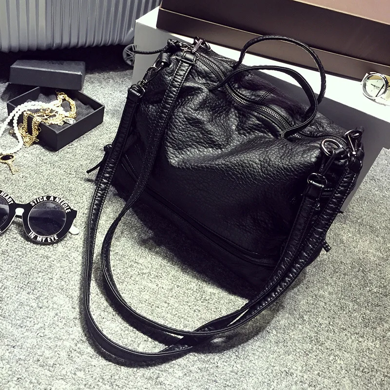 Bolsa de Lavagem de Couro Bolsa de Ombro Moda Locomotiva Macio Bolsa Mensageiro