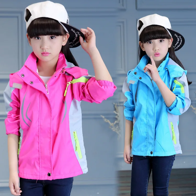 

Girls Raincoat Jacket Large Childrenswear GIRL'S Coat Little Girl Spring Clothing 2017 New Style Children 12 Spring And Autumn 1