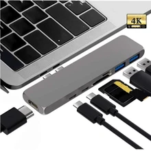 Type C USB C to HDMI 4K Adapter SD/TF Card Reader Thunderbolt 3 USB-C USB 3.0 Hub PD Data for MacBook Pro Air