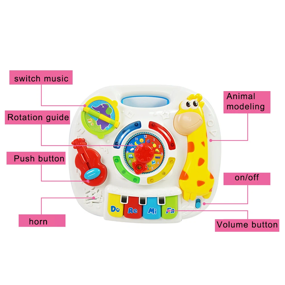Kids Babies Giraffe Electric Music Learning Play Table Mini Piano Keyboard Toy New