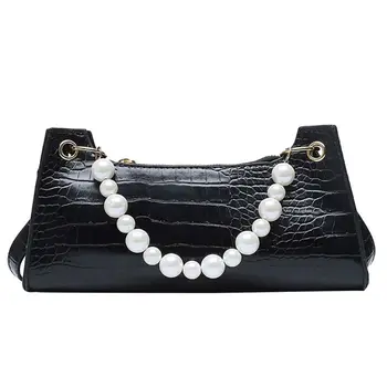 

2020 Women Girl Fashion Crocodile Pattern PU Leather Handbag Shoulder Messenger Bag Satchel Tote Purse
