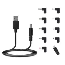 Кабель питания с USB на DC 5,5x2,1 мм, с 10 разъемами, 5,5x2,5, 4,8x1,7, 4,0x1,7, 4,0x1,35, 3,5x1,35, 3,0x1,1, 2,5x0,7, Micro Type-C Mini Кабель питания с USB на DC 5,5x2,1 мм, с 10 разъемами, 5,5x2,5, 4,8x1,7, 4,0x1,7, 4,0x1,35, 3,5x1,35, 3,0x1,1, 2,5x0,7, Micro Type-C Mini