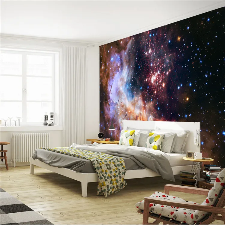 3D Великолепная галактика фото обои на заказ шелковые обои Звездная ночь Настенная роспись художественная картина Hoom Декор Детская спальня гостиная