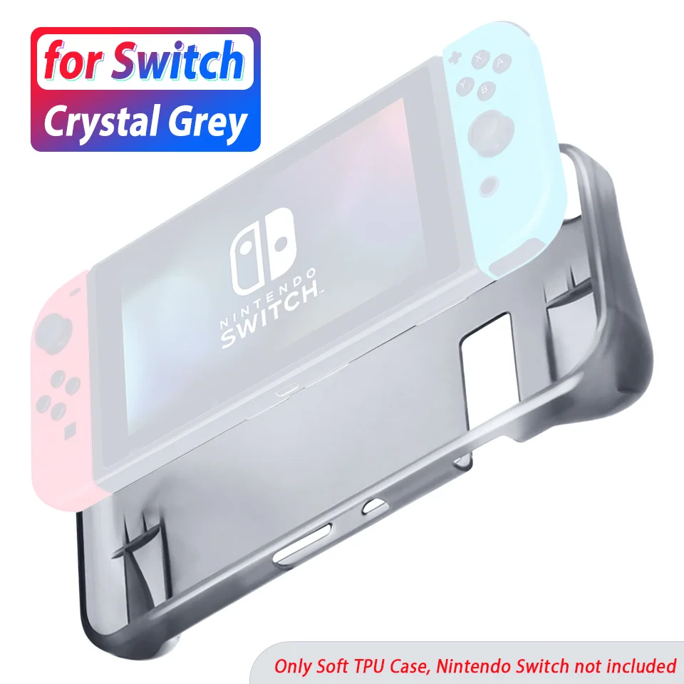 Мягкий силиконовый чехол для kingd Switch Lite чехол для nintendo Switch NS Lite аксессуары Coque протектор Cristal прозрачная защита - Цвет: Grey for Switch