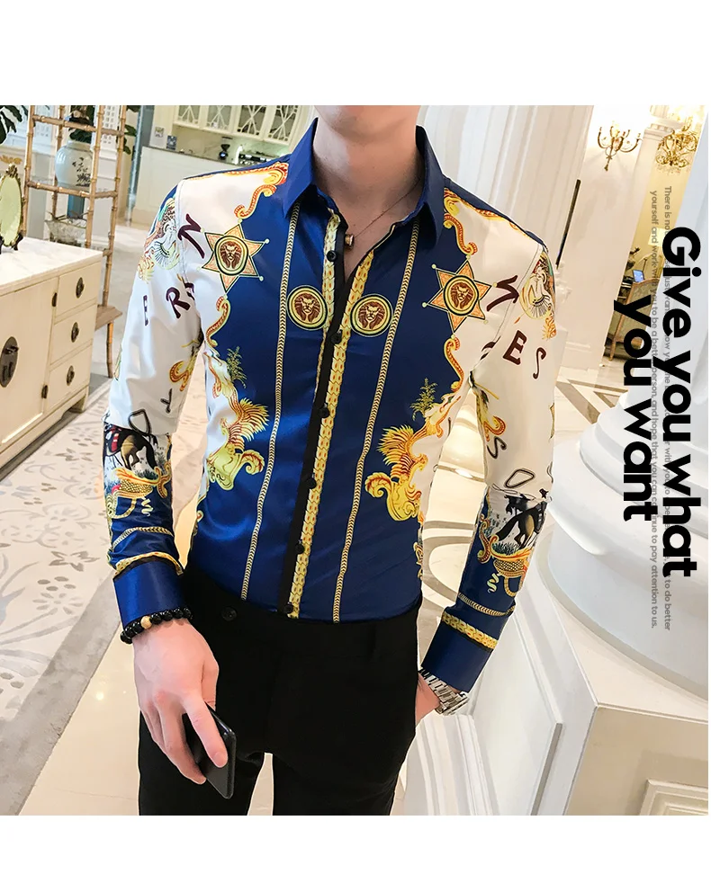 Брендовая мужская рубашка Camisa Masculina с длинным рукавом, четыре приталенных повседневных рубашки, летние брендовые новые мужские Клубные Топы