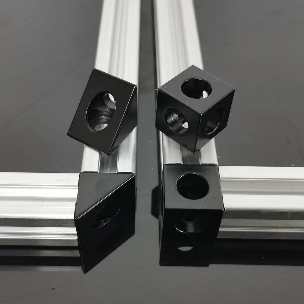 Aluminum Block Cube Prism Connector Wheel Regulator Corner V-slot Three Way Connector 90 degree Angle angle connector aluminum profile accessories