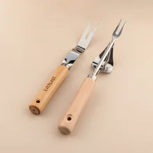 2 стиля, деревянные ручки, трансплантационные инструменты для выкапывания из нержавеющей стали, ручная полольная вилка, ручная съемка тапроба для дома, сада