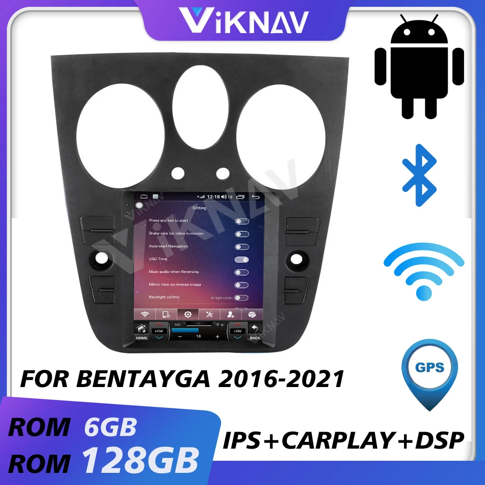 

car gps navigation multimedia player for Bentayga 2016-2021 android car radio auto audio tape recorder head unit autoradio