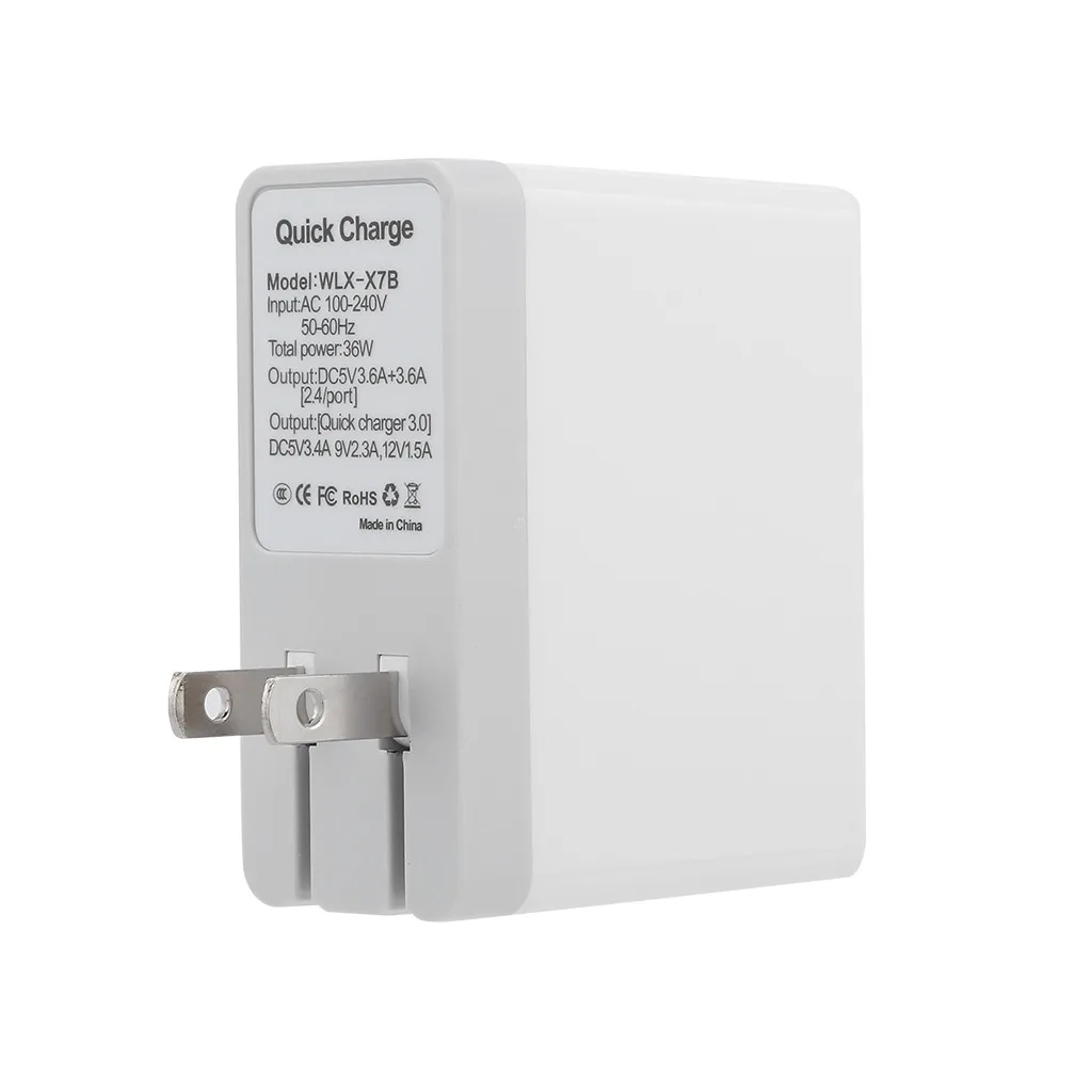 Ouhaobin Quick Charge 3,0 36 Вт 2 порта USB Зарядное устройство QC 3,0 Быстрая зарядка DC адаптер питания AC DC Зарядное устройство для мобильного телефона