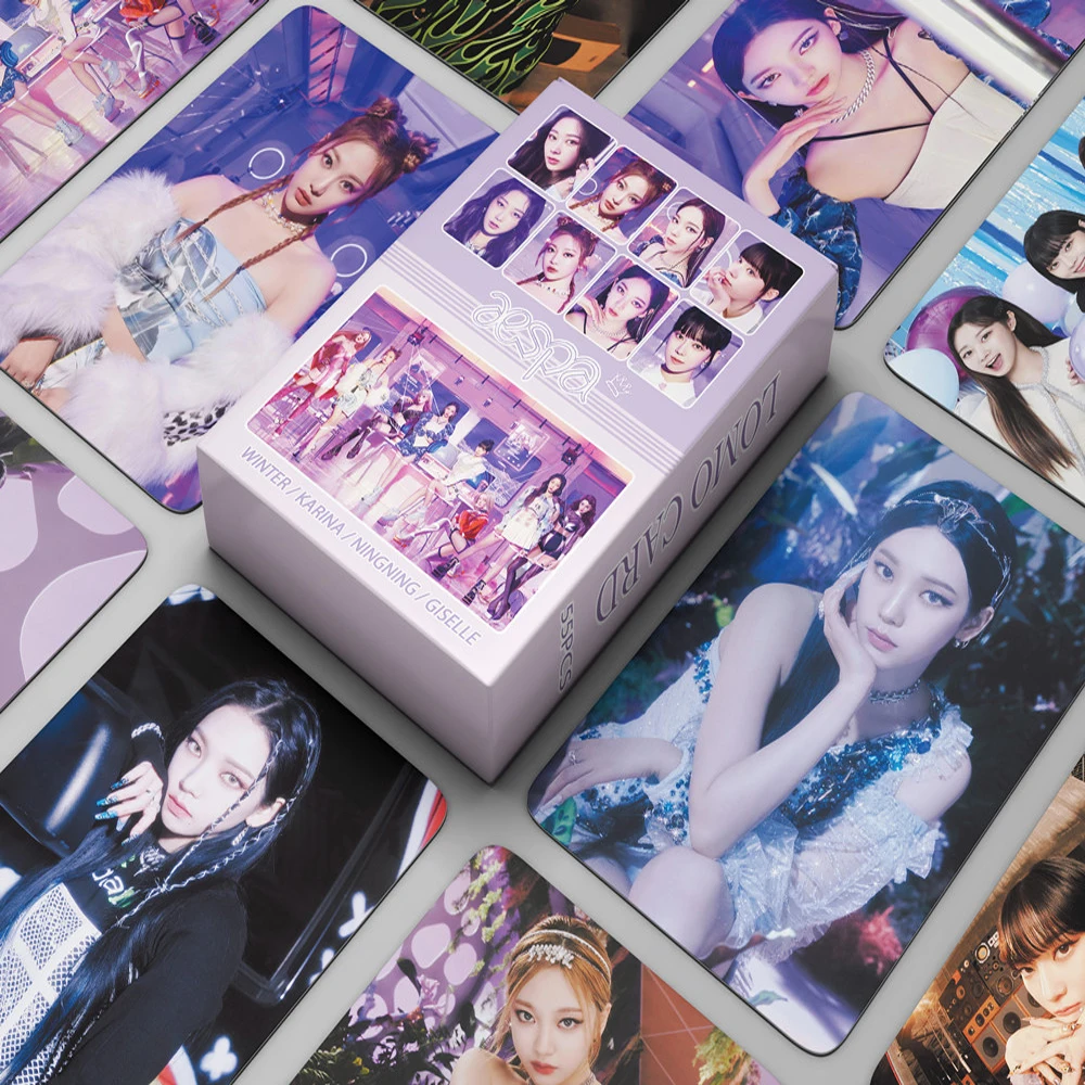 55 шт./компл. Kpop Aespa SAVAGE WINTER NINGNING Lomo Cards новый альбом Idol веер подарки Фотокарта