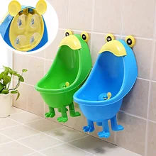 

2 Colors Children Urinal Potty Baby Cartoon Frog Wall Mountable Trainers Boy Bathroom Hook Kids Pot Portable Training Toilet