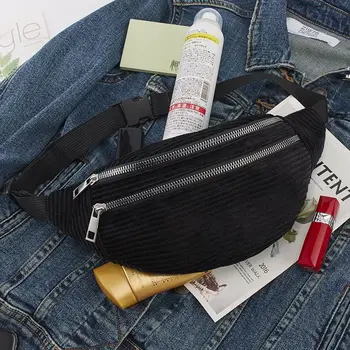 

Fashion Trend Waist Packs Small Solid Color Mini Cute Pattern Wool Belt Bag Chest Bag Pocket bolsa de cintura
