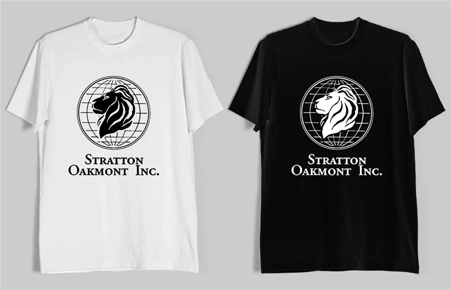 Wolf Of Wall Street Stratton Окмонт компания Мужская черная белая футболка S-2Xl Винтажная